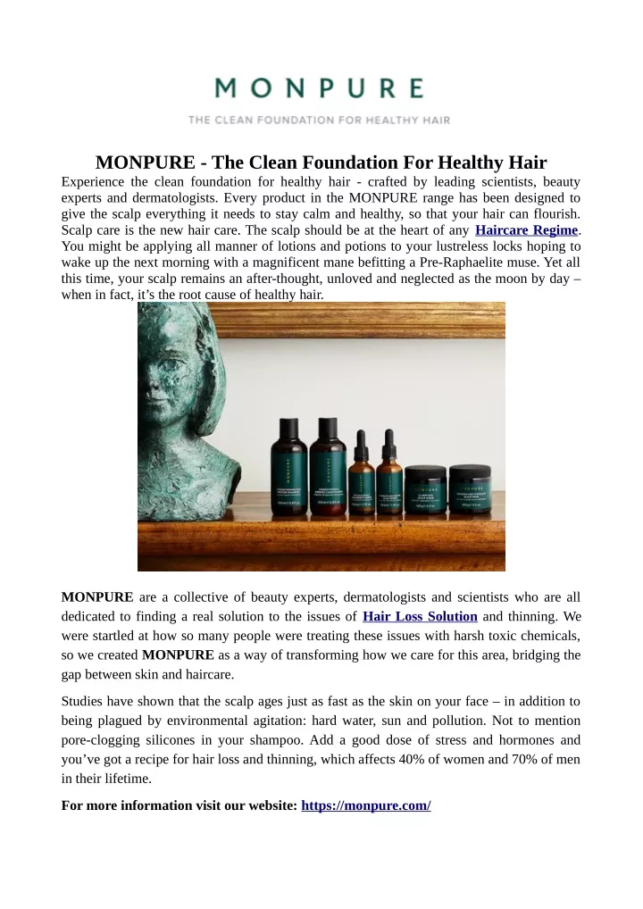 monpure the clean foundation for healthy hair