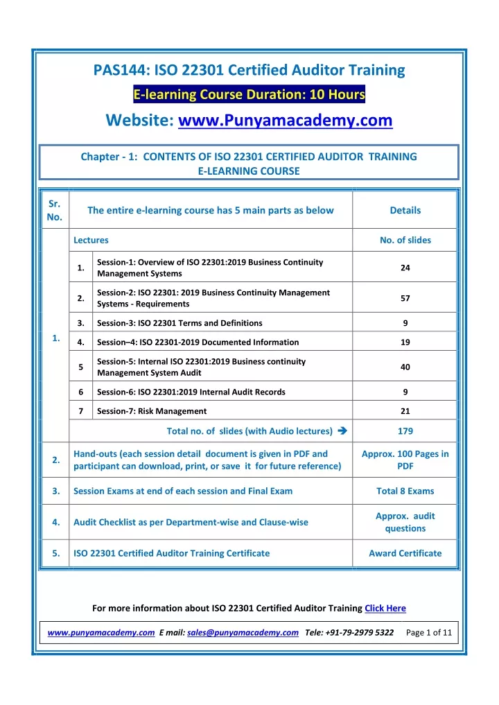 pas144 iso 22301 certified auditor training