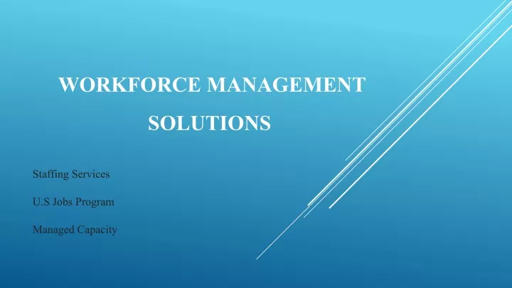 workforce management solutions
