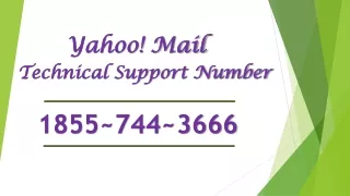 Yahoo Mail Technical Support Number @ 18(55)-744=3666