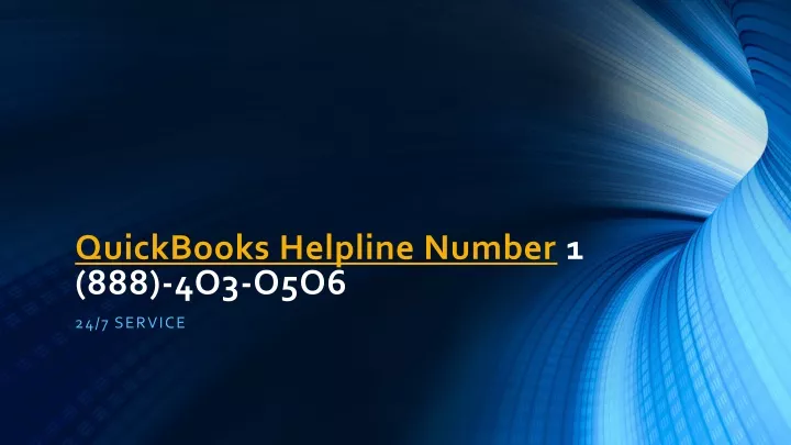 quickbooks helpline number 1 888 4o3 o5o6