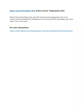 expert laravel developer hire best laravel