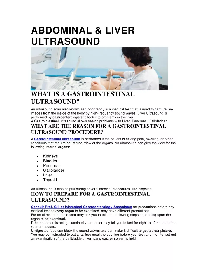 abdominal liver ultrasound