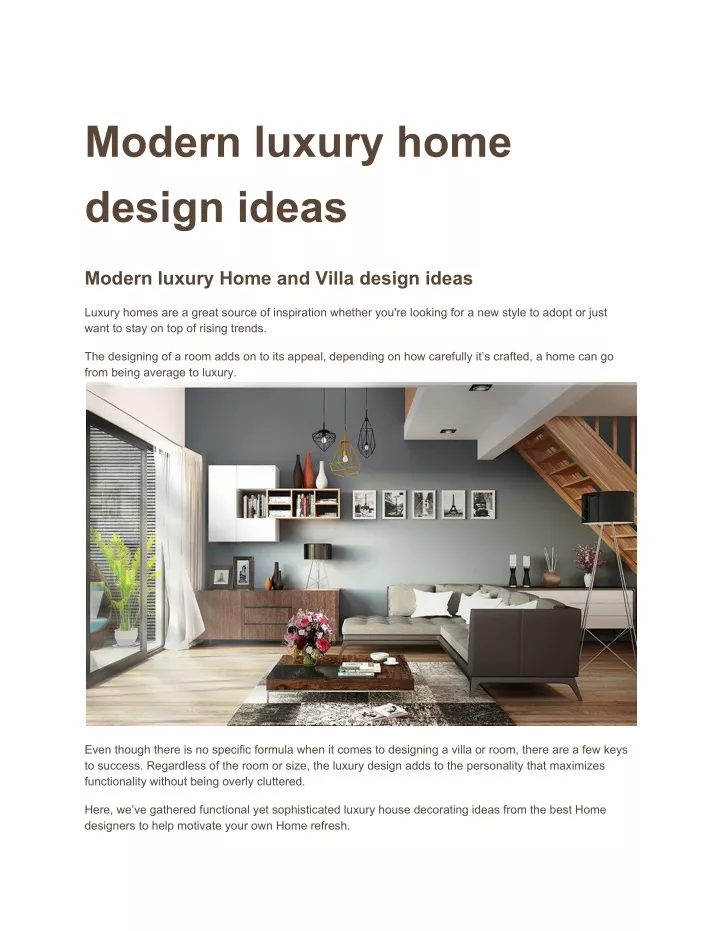 modern luxury home design ideas