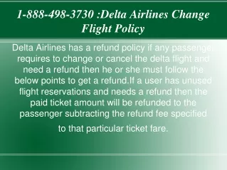 1-888-498-3730 |Delta Airlines Change Flight