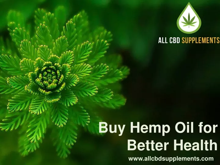 buy hemp oil for better health