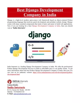 best django development company in india