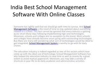 india best school management software with online classes