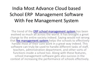 india most advance cloud based school erp management software with fee management system