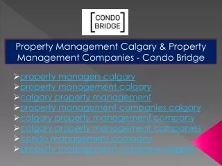 property management calgary property management