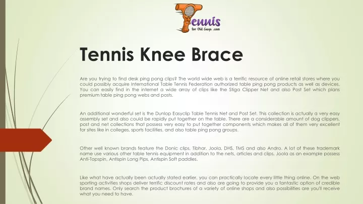 tennis knee brace