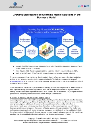growing significance of elearning mobile