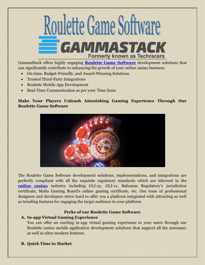 gammastack offers highly engaging roulette game