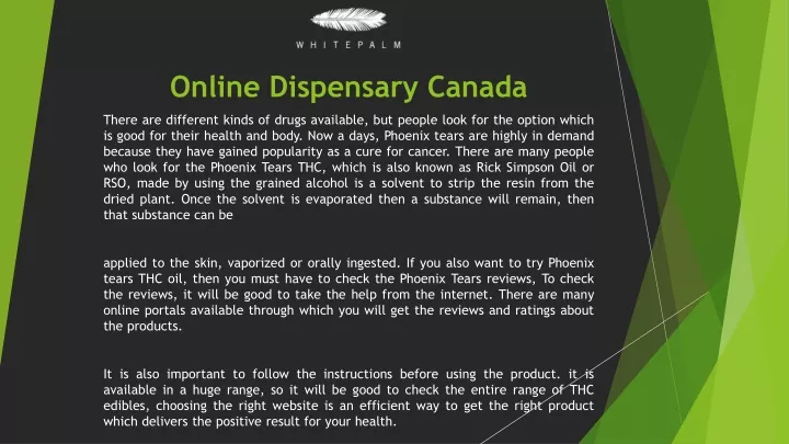 online dispensary canada