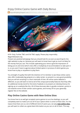enjoy online casino game with daily bonus