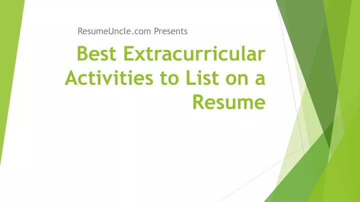 best extracurricular activities to list on a resume