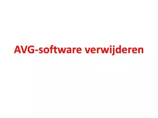 AVG-software verwijderen