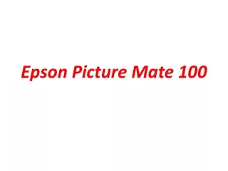 Epson Picture Mate 100