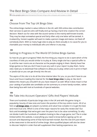 the best bingo sites compare and review in detail