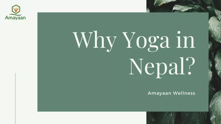 why yoga in nepal