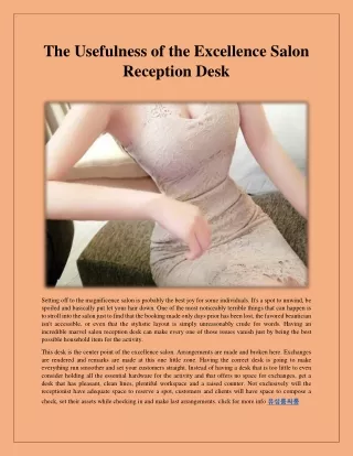 the usefulness of the excellence salon reception