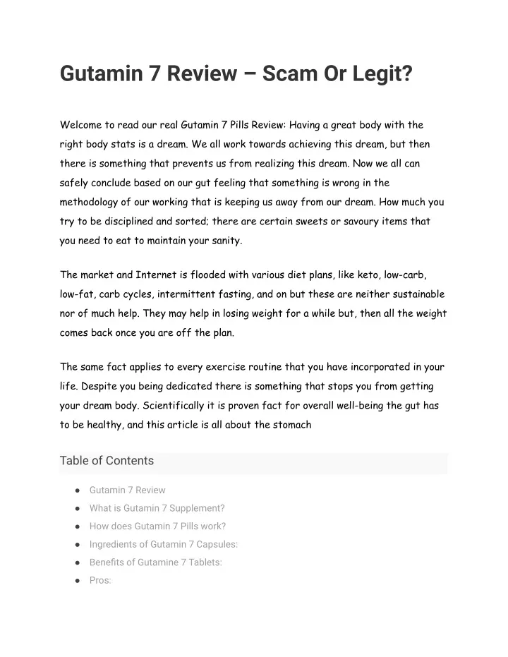 gutamin 7 review scam or legit