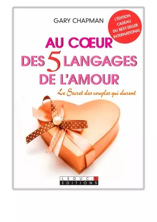[PDF] Free Download Au cœur des 5 langages de l'amour By Gary Chapman