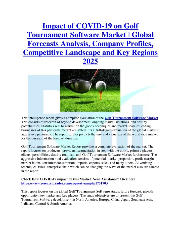 impact of covid 19 on golf tournament software