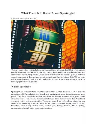 what there is to know about sportingbet