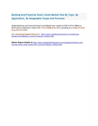 banking and financial smart cards market size