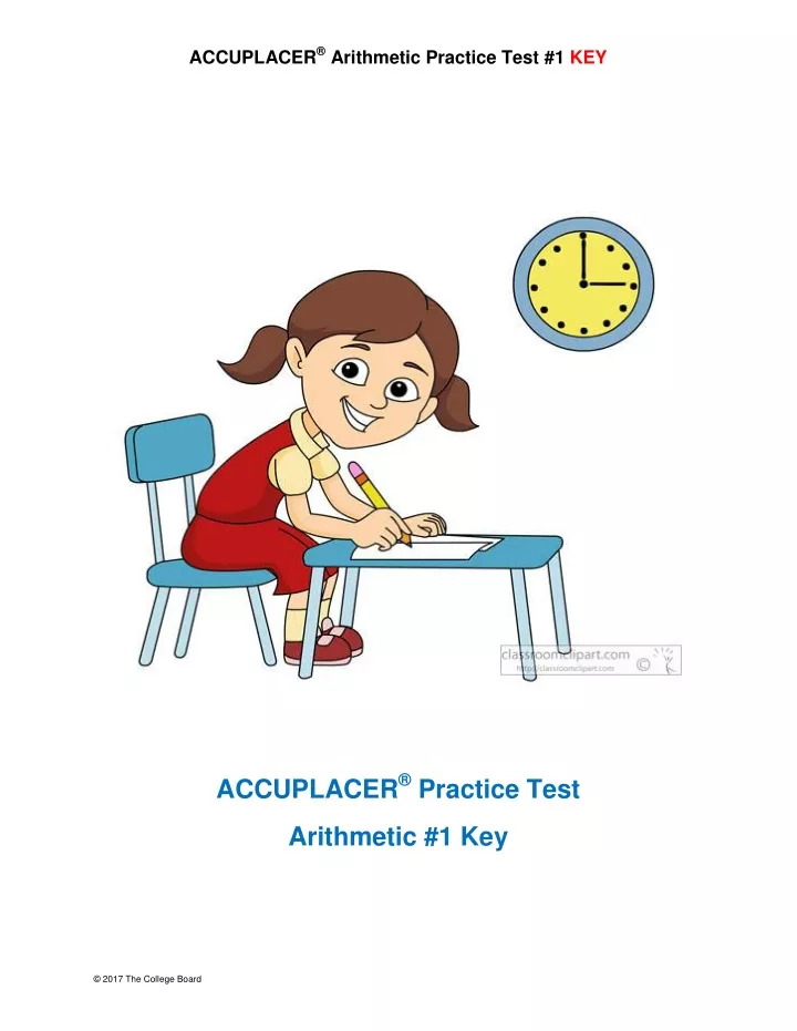 accuplacer arithmetic practice test 1 key