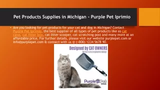 Pet Products Supplies in Michigan - Purple Pet Iprimio