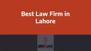 best law firm in lahore