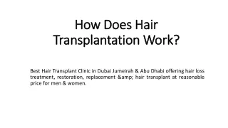 how does hair transplantation work