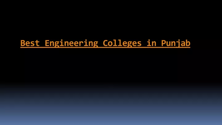best engineering colleges in punjab