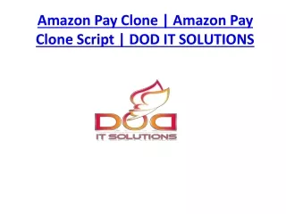 amazon pay clone amazon pay clone script dod it solutions