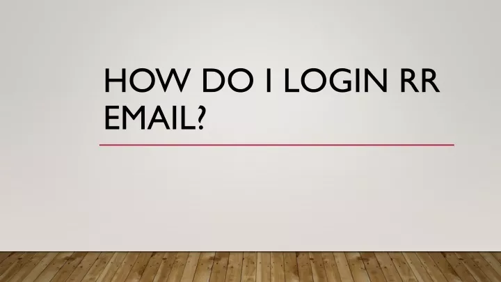 how do i login rr email