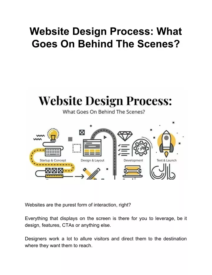 website design process what goes on behind