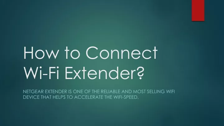 how to connect wi fi extender