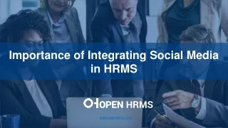 Importance of Integrating Social Media in HRMS