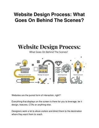 website design process what goes on behind the scenes
