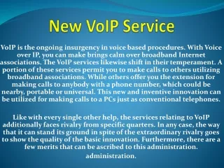 new voip service