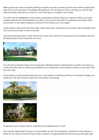 making money by means of property shelling