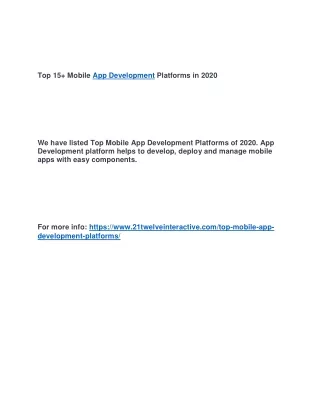top 15 mobile app development platforms in 2020