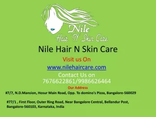 Get Back Your Hair With Nile hair n skin care