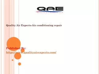 Quality Air Experts-Air conditioning repair