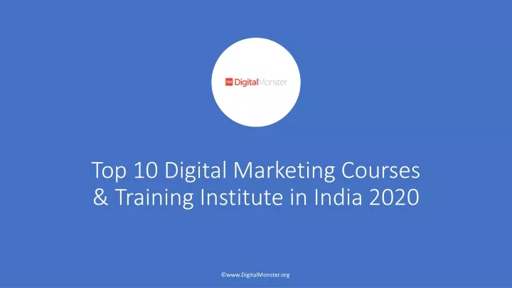 top 10 digital marketing courses training institute in india 2020