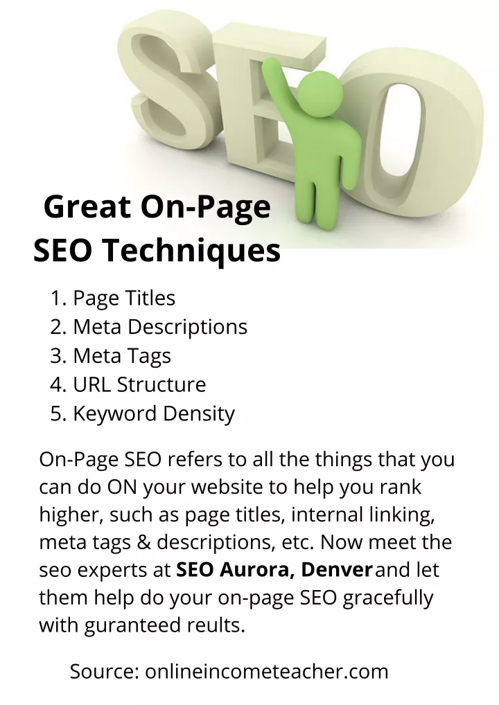 great on page seo techniques