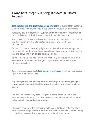 4 ways data integrity is being improved
