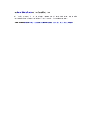 hire nodejs developers on hourly or fixed rate